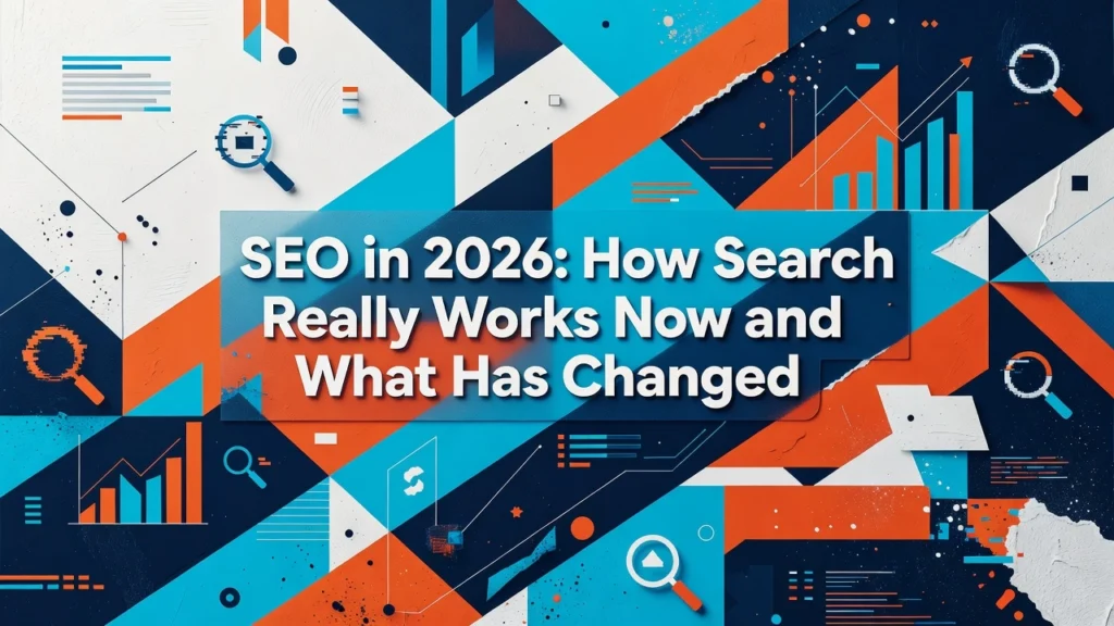 Professional header image for industry analysis: SEO in 2026: How Search Really Works Now and What Has Cha...