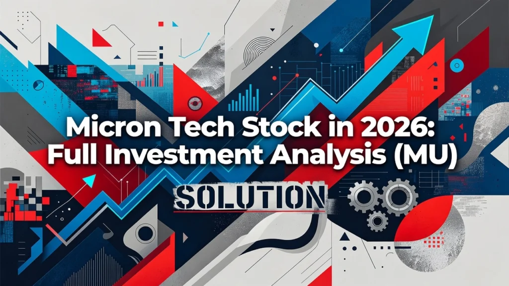 Professional header image for industry analysis: Micron Tech Stock in 2026: Full Investment Analysis (MU)