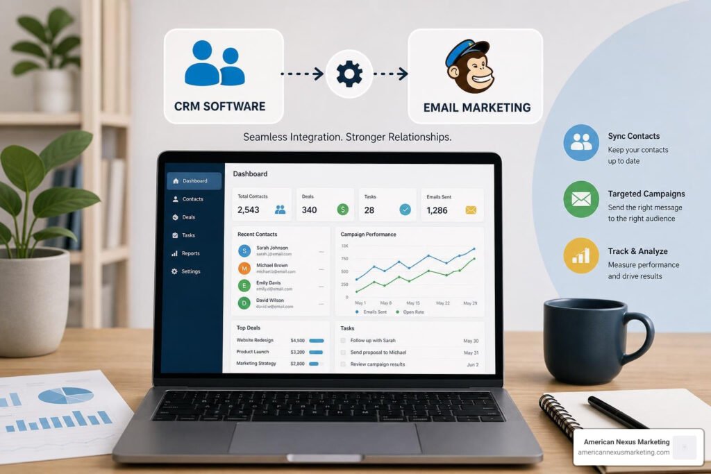 CRM software integrated with Mailchimp dashboard sync
