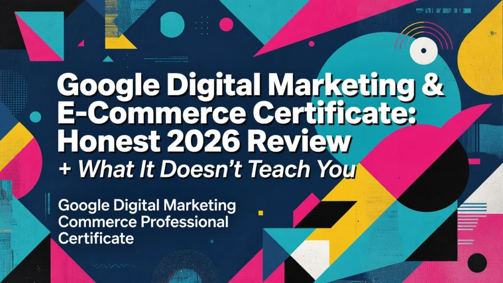 Professional header image for comparison analysis: Google Digital Marketing & E-Commerce Certificate: Honest...