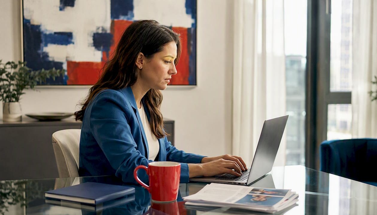Staff member reviewing personalized fundraising emails