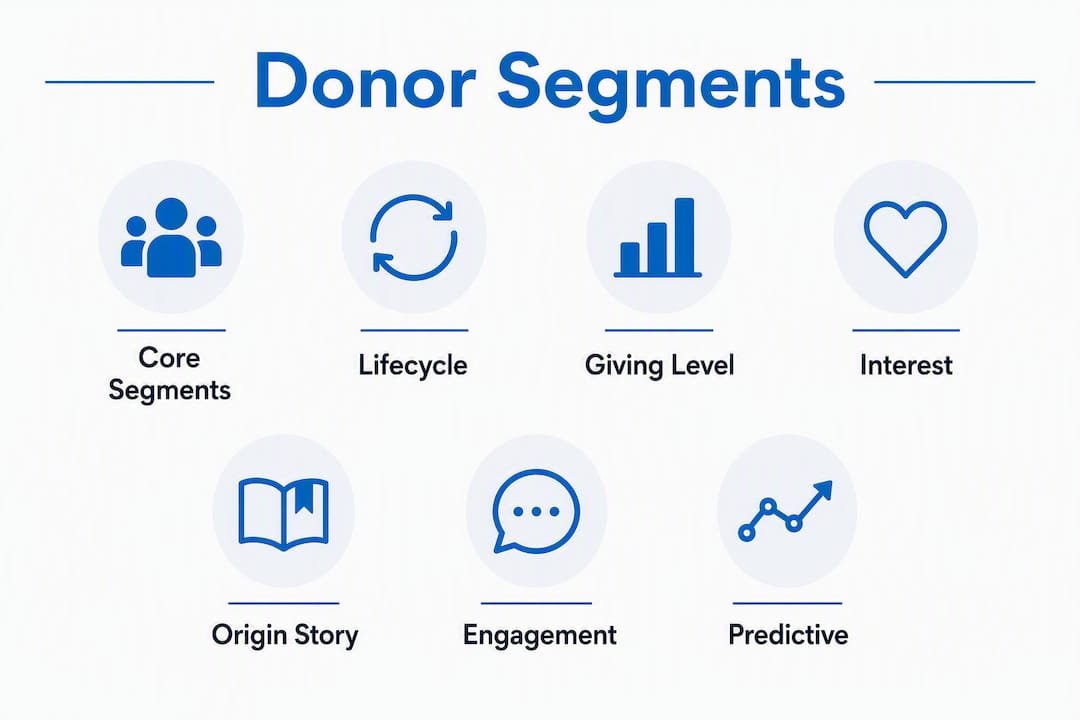 Infographic showing hierarchy of donor segment types